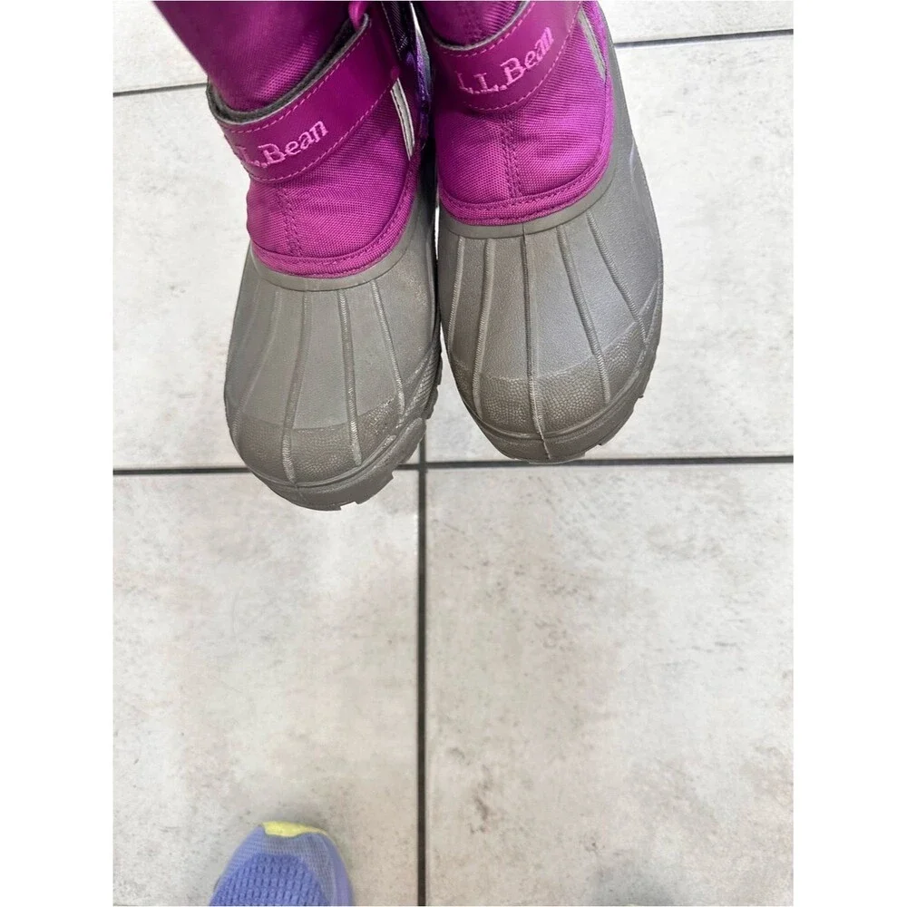 L.L.Bean Northwoods kids' winter boots Kids Purple Snow Boot Gray Sole 2
